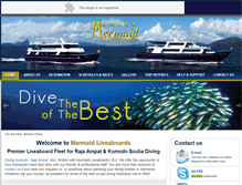 Tablet Screenshot of mermaid-liveaboards.com
